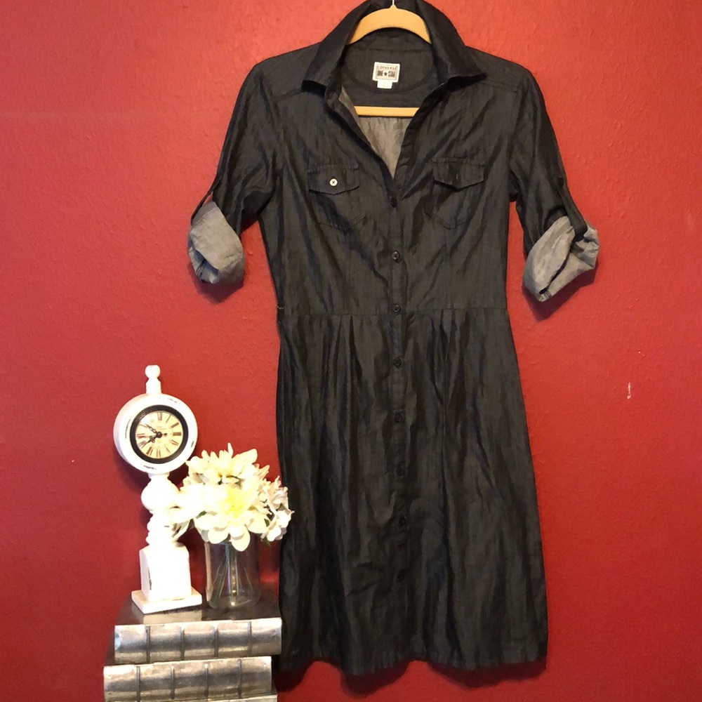 Converse x Target dark chambray shirt dress